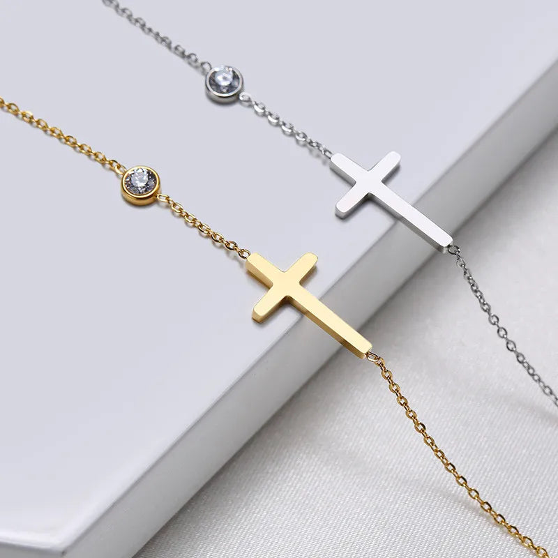 Bracelet Croix avec Zircon
