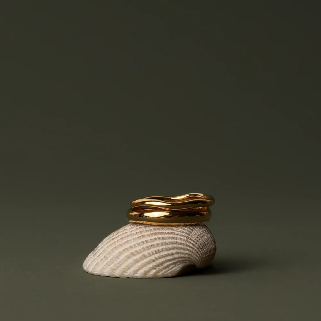 Duo de Bagues Gémeaux Étanches en Or 18k