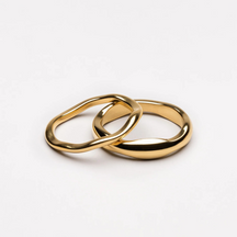 Duo de Bagues Gémeaux Étanches en Or 18k