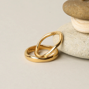 Duo de Bagues Gémeaux Étanches en Or 18k