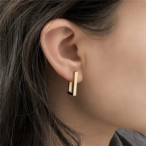 Boucles d’Oreilles Rectangulaires Sophistiquées