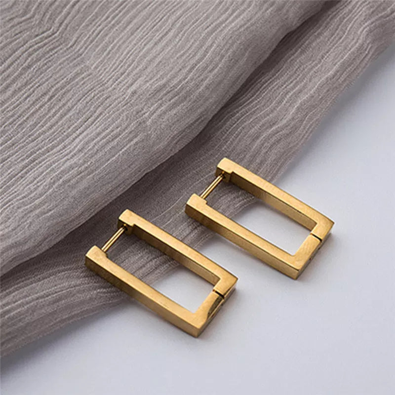 Boucles d’Oreilles Rectangulaires Sophistiquées