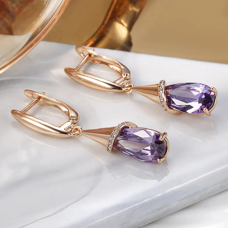 Boucles d’Oreilles Serties de Zirconium en Or 18K