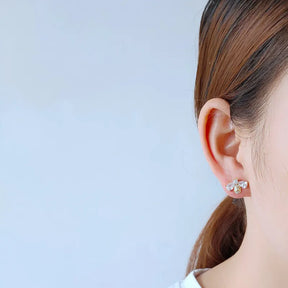 Boucles d’Oreilles Abeille Serties de Cristaux de Zirconium