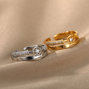 Bague Ibiza Ajustable Sertie de Zirconium