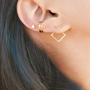 Boucle d’Oreille Géométrique Minimaliste