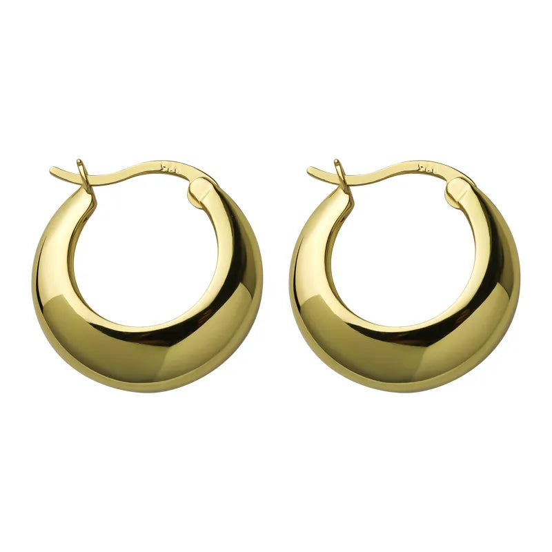 Boucles d’Oreilles Créoles Dorées Lux