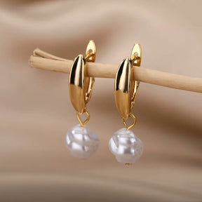 Boucles d’Oreilles Perle Vintage