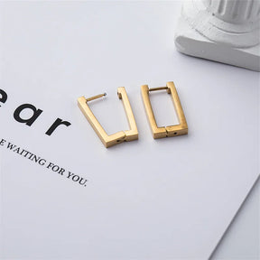 Boucles d’Oreilles Rectangulaires Sophistiquées