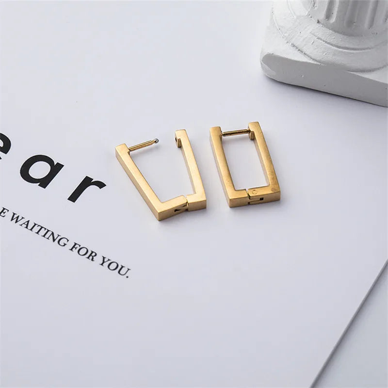 Boucles d’Oreilles Rectangulaires Sophistiquées