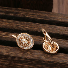 Boucles d’Oreilles Vintage Serties de Zirconium
