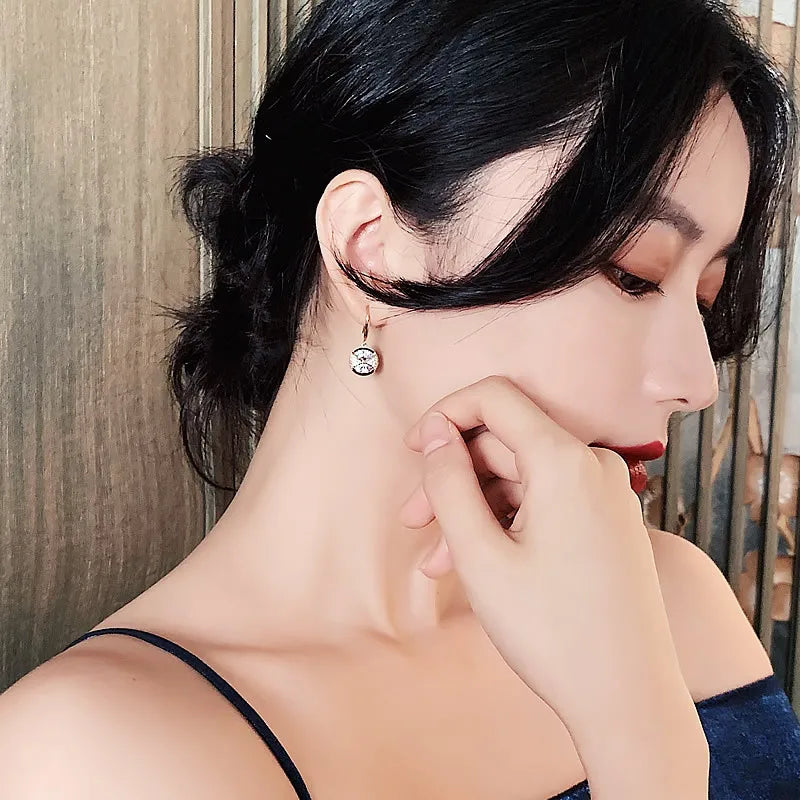 Boucles d’Oreilles Cercle de Luxe Serties de Zirconium