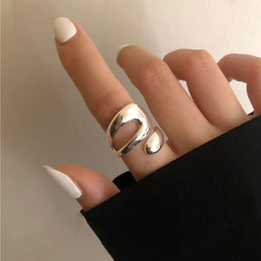 Bague Ajustable Minimaliste Géométrique