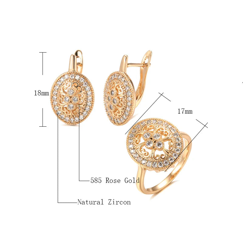 Boucles d’Oreilles Vintage Serties de Zirconium