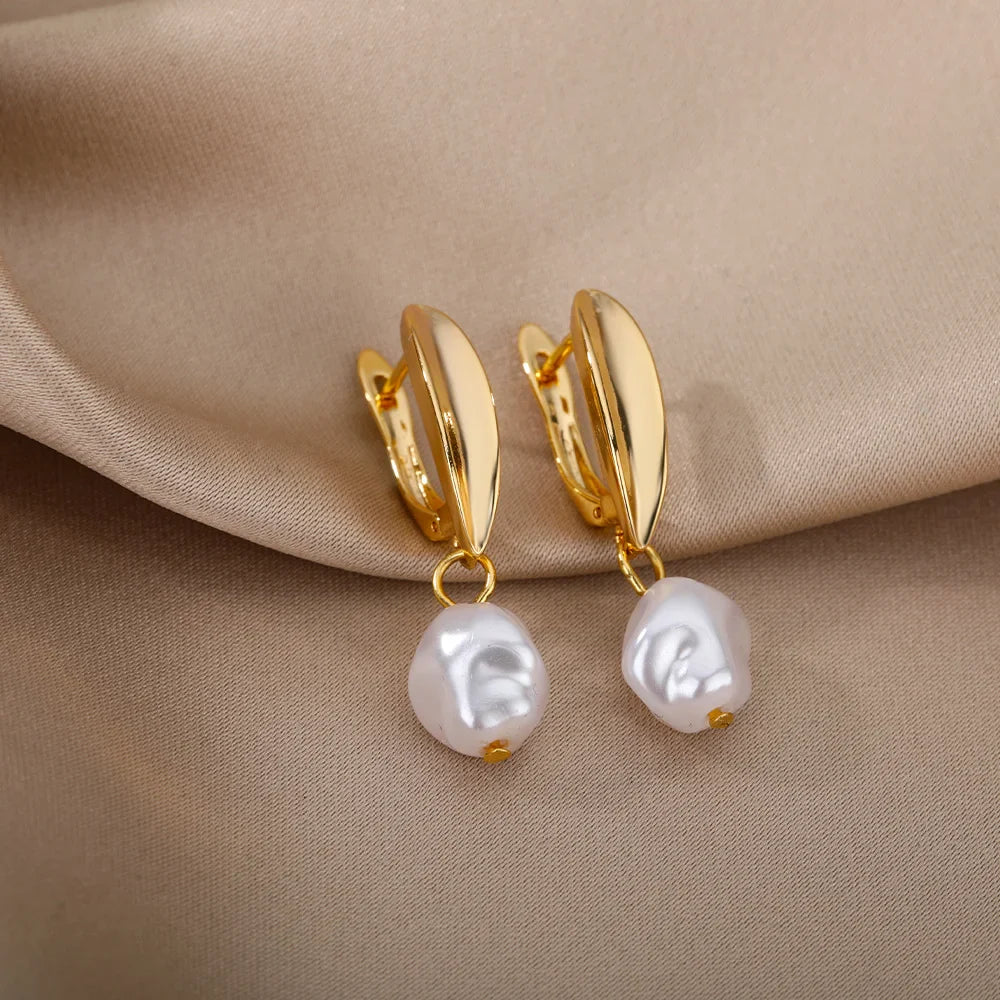 Boucles d’Oreilles Perle Vintage