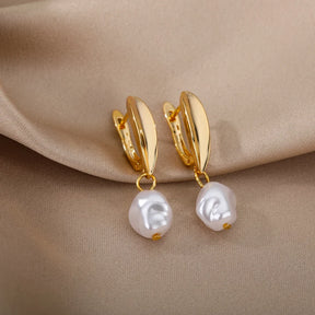 Boucles d’Oreilles Perle Vintage