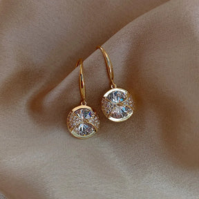 Boucles d’Oreilles Cercle de Luxe Serties de Zirconium