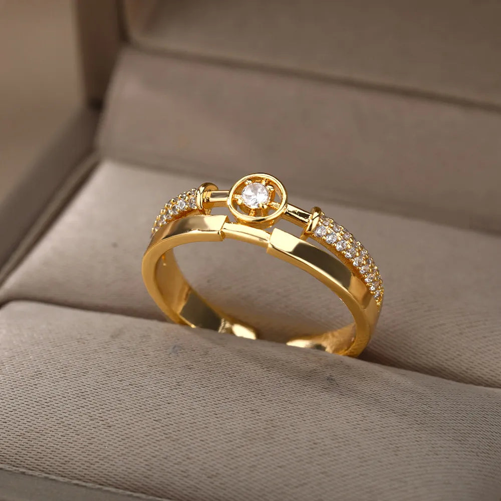 Bague Ibiza Ajustable Sertie de Zirconium