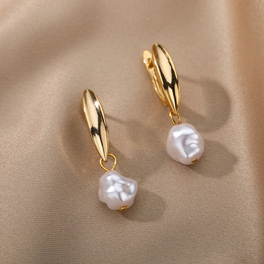Boucles d’Oreilles Perle Vintage