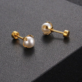 Boucles d’Oreilles Perle en Or 18K