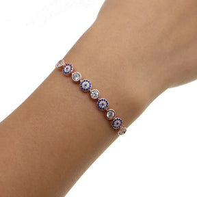 Bracelet Œil Grec Sertie de Cristaux