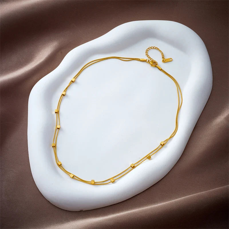 Collier Géométrique Vintage Or 18K