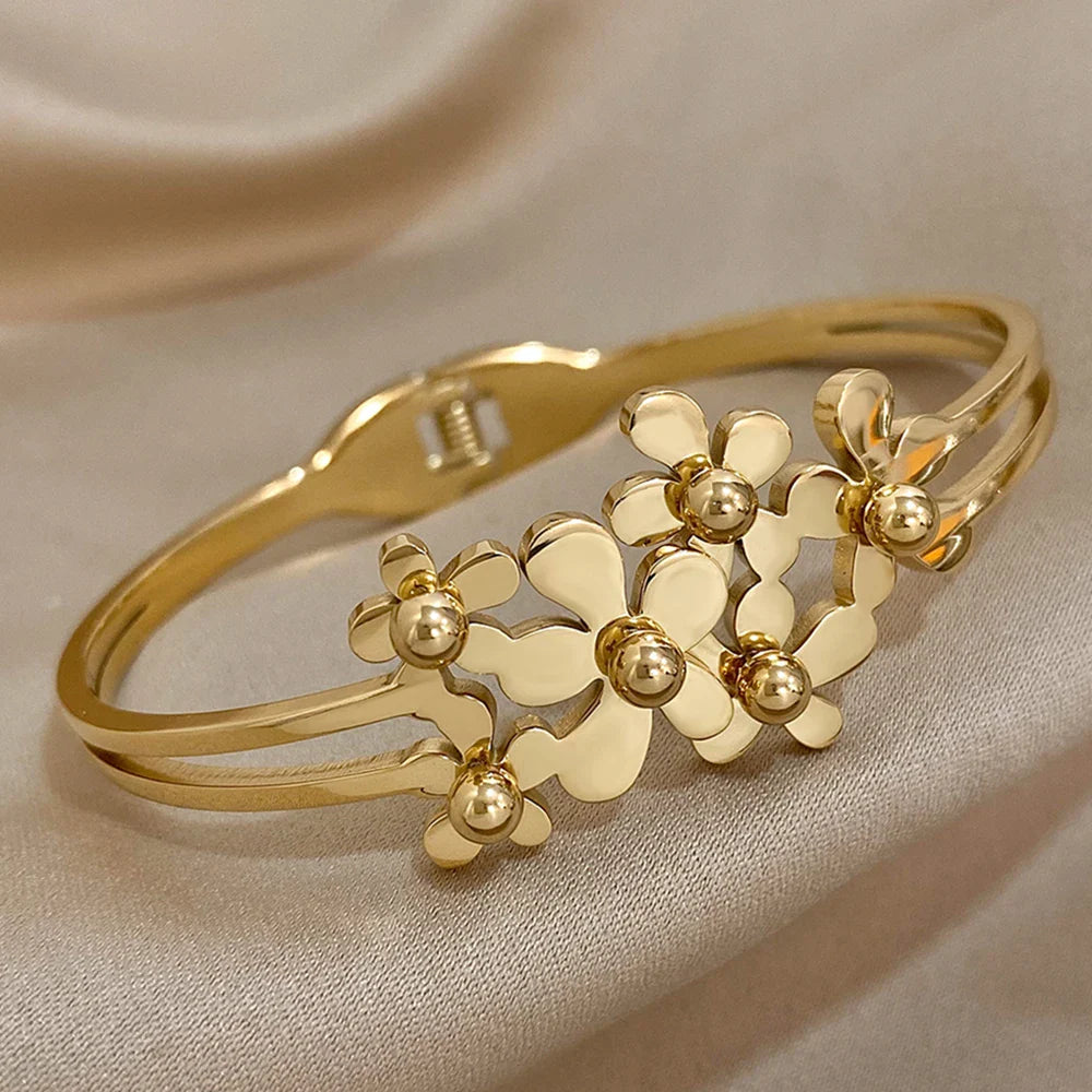 Bracelet Fleurs en Or