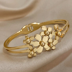 Bracelet Fleurs en Or