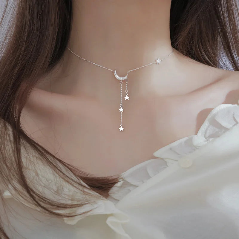 Collier Lune Étoilée