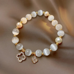 Bracelet Perles Incrustées de Zirconium