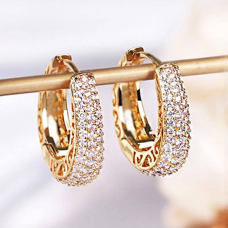 Boucles D’oreilles Créoles Brillantes Luxe
