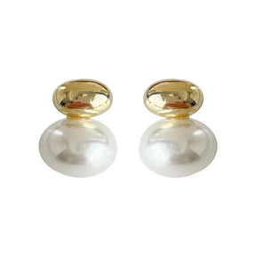 Boucles d’Oreilles Dorées avec Perle Ibiza