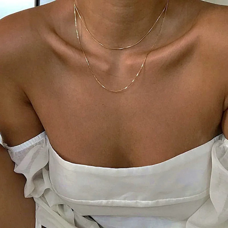 Collier Double Délicat 18K