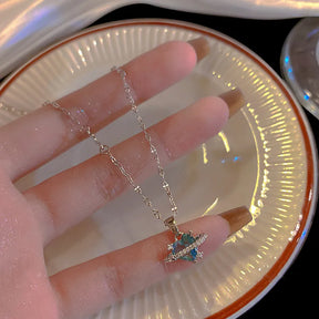 Collier Argent Cœur Rayonnant