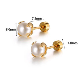 Boucles d’Oreilles Perle en Or 18K
