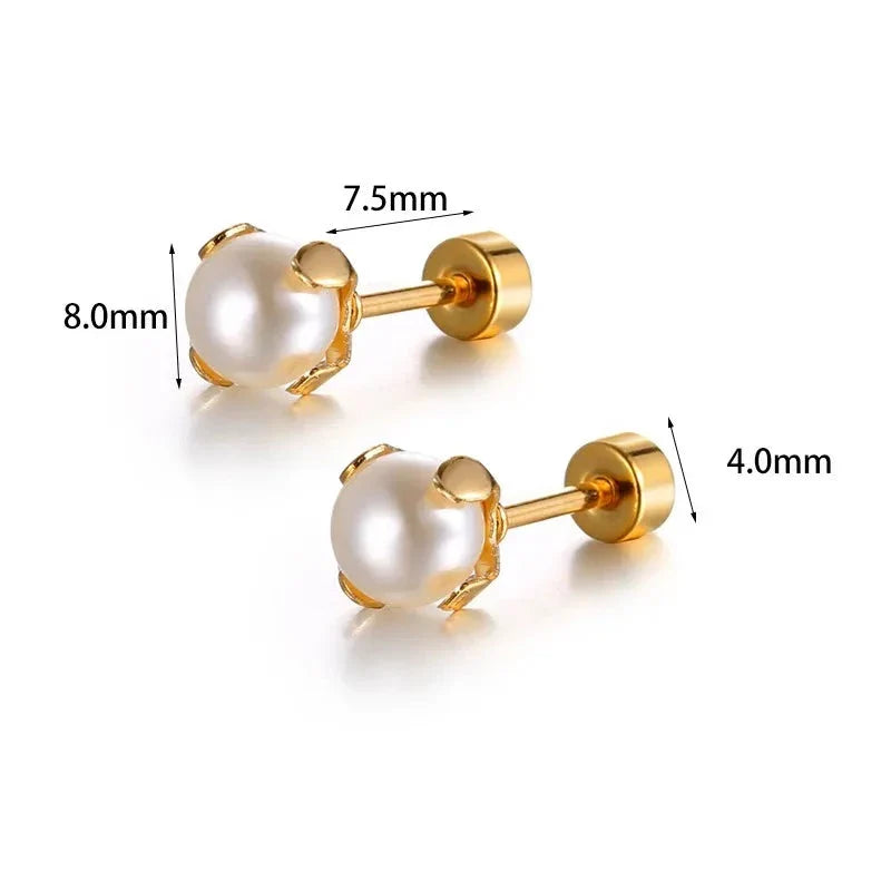Boucles d’Oreilles Perle en Or 18K
