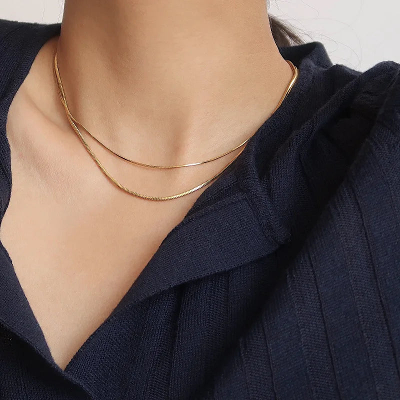 Collier Double Délicat 18K
