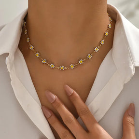 Collier Tournesol Summer en Or 18K