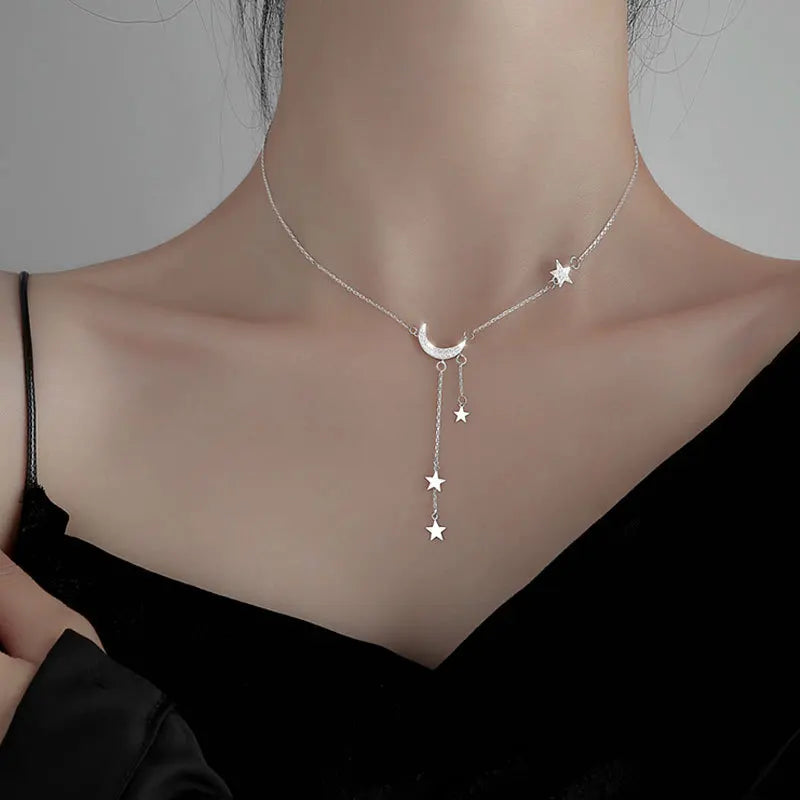 Collier Lune Étoilée