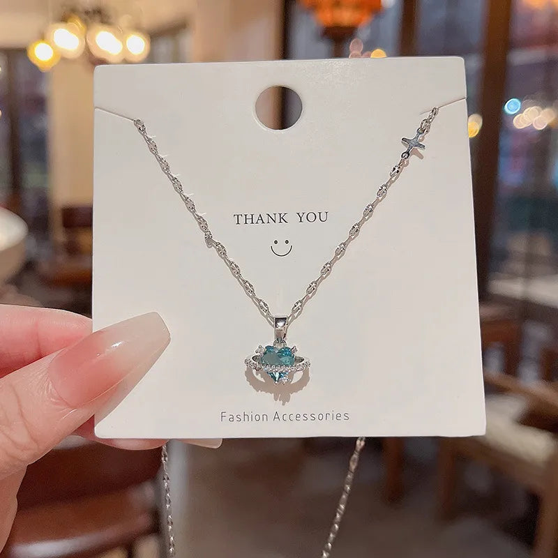 Collier Argent Cœur Rayonnant
