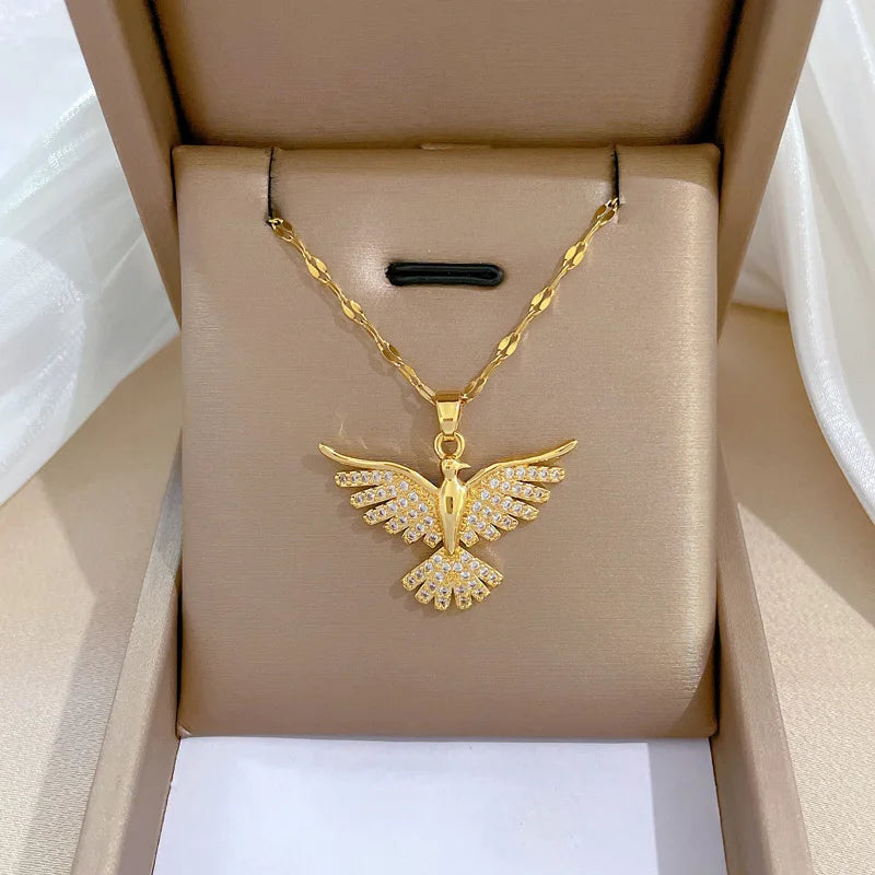 Collier Oiseau avec Zircone 18K