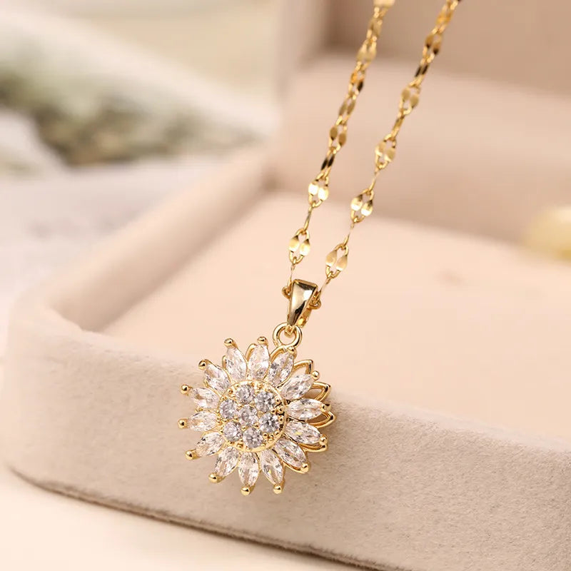 Collier Tournesol du Matin 18K