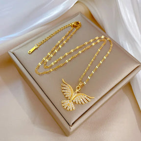 Collier Oiseau avec Zircone 18K