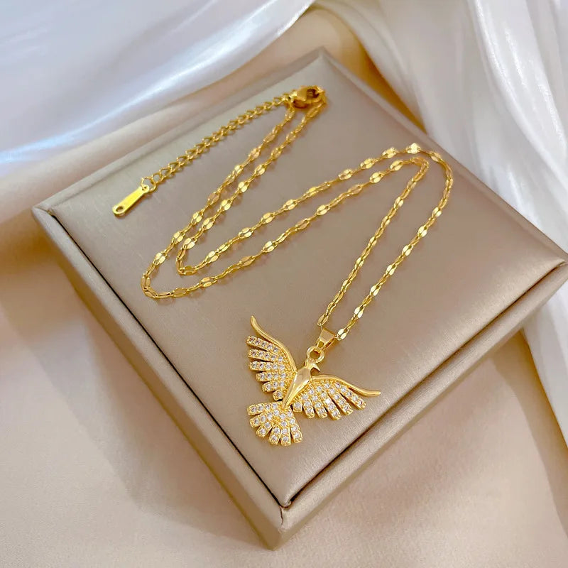Collier Oiseau avec Zircone 18K