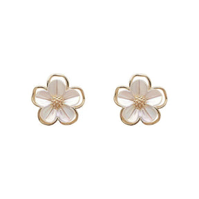 Boucles d’Oreilles Fleur en Or 18K