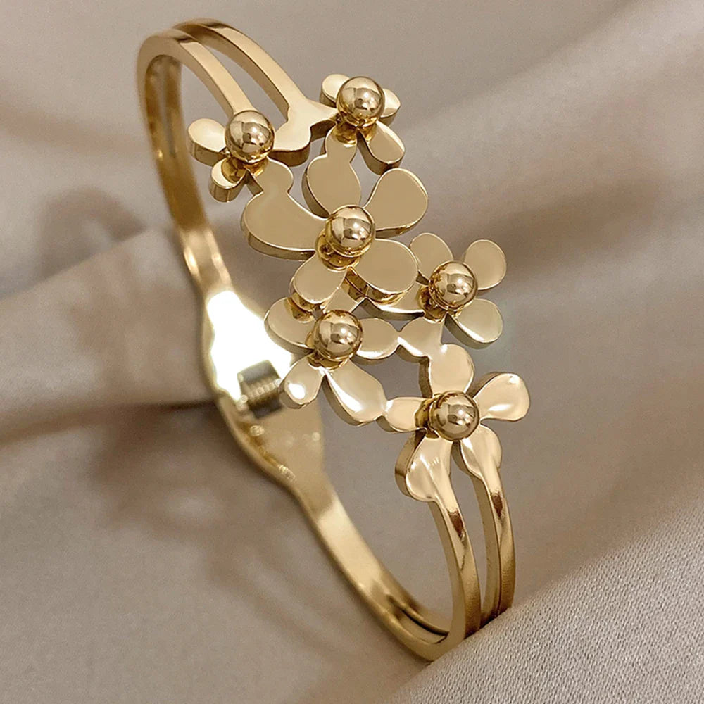 Bracelet Fleurs en Or