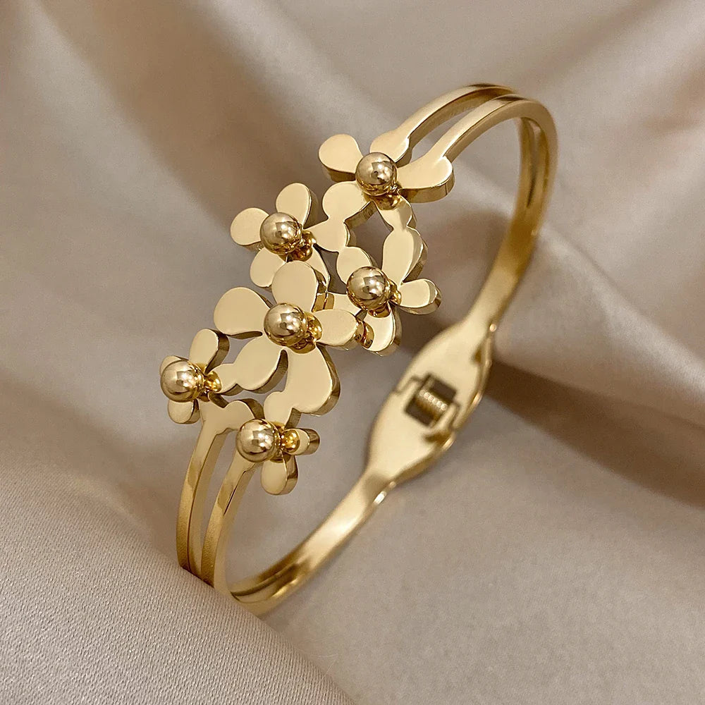 Bracelet Fleurs en Or