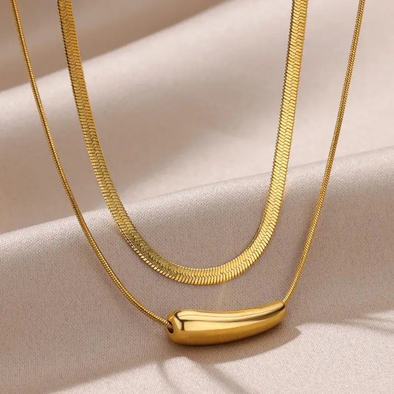 Collier Double Charmant Vintage