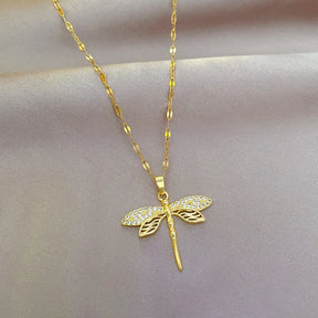 Collier Libellule Or 18K