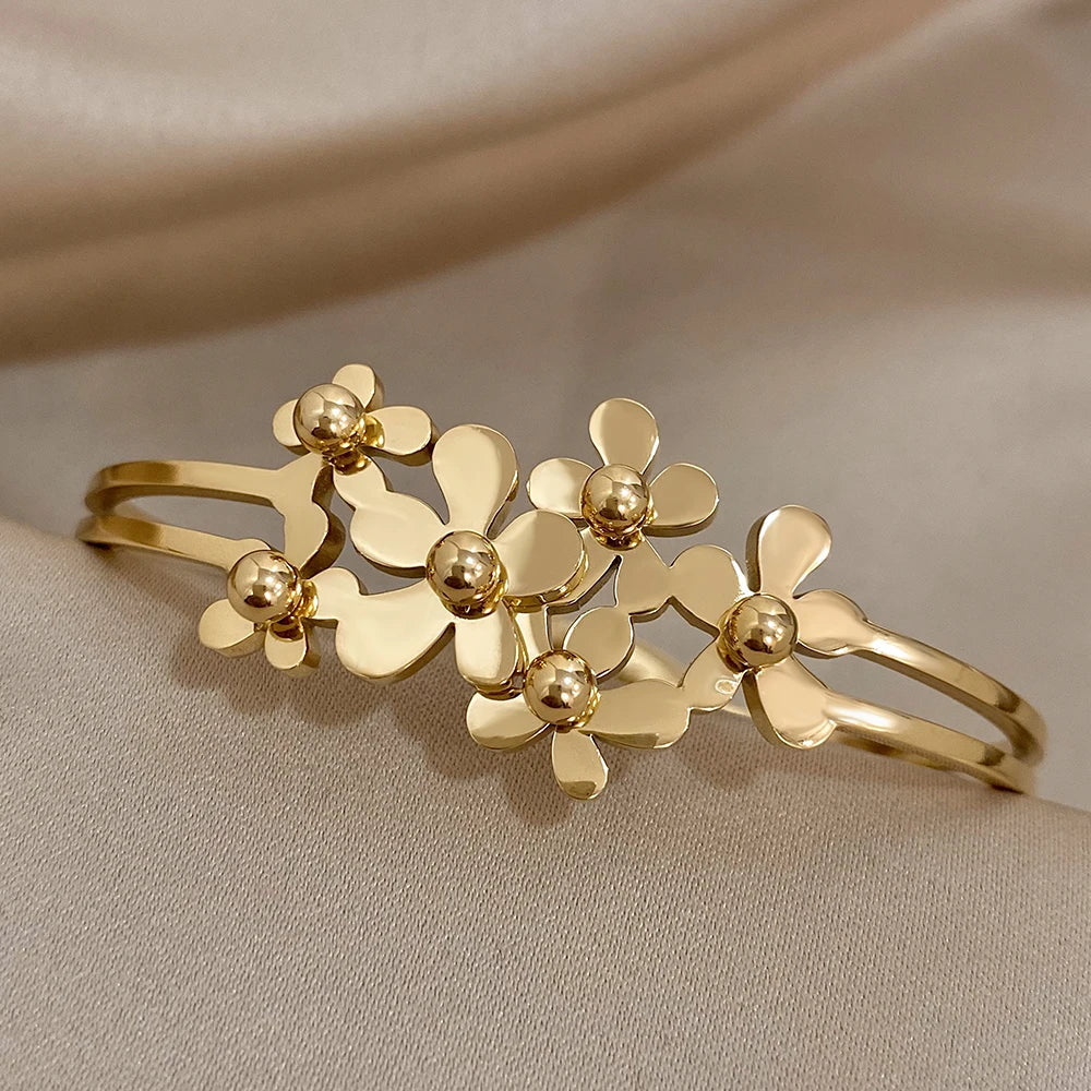 Bracelet Fleurs en Or